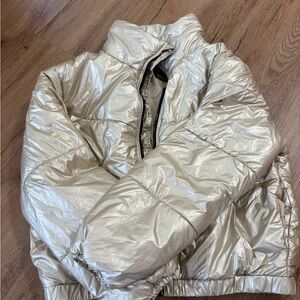 Wild Fable Metallic Puffer Jacket